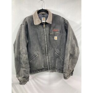 Vintage 1988 Carhartt Detroit Linned Faded Distressed  Workers Jacket Usa Made